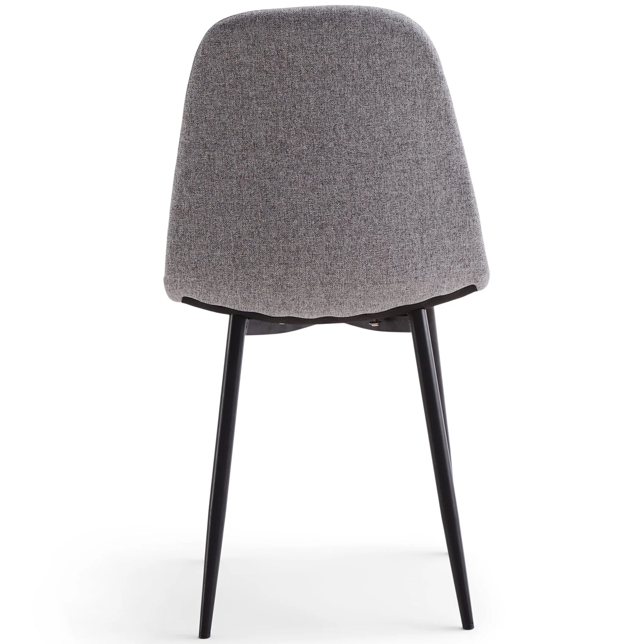 Anna - Chaise de salle à manger en tissu gris avec pieds noirs - Image 5