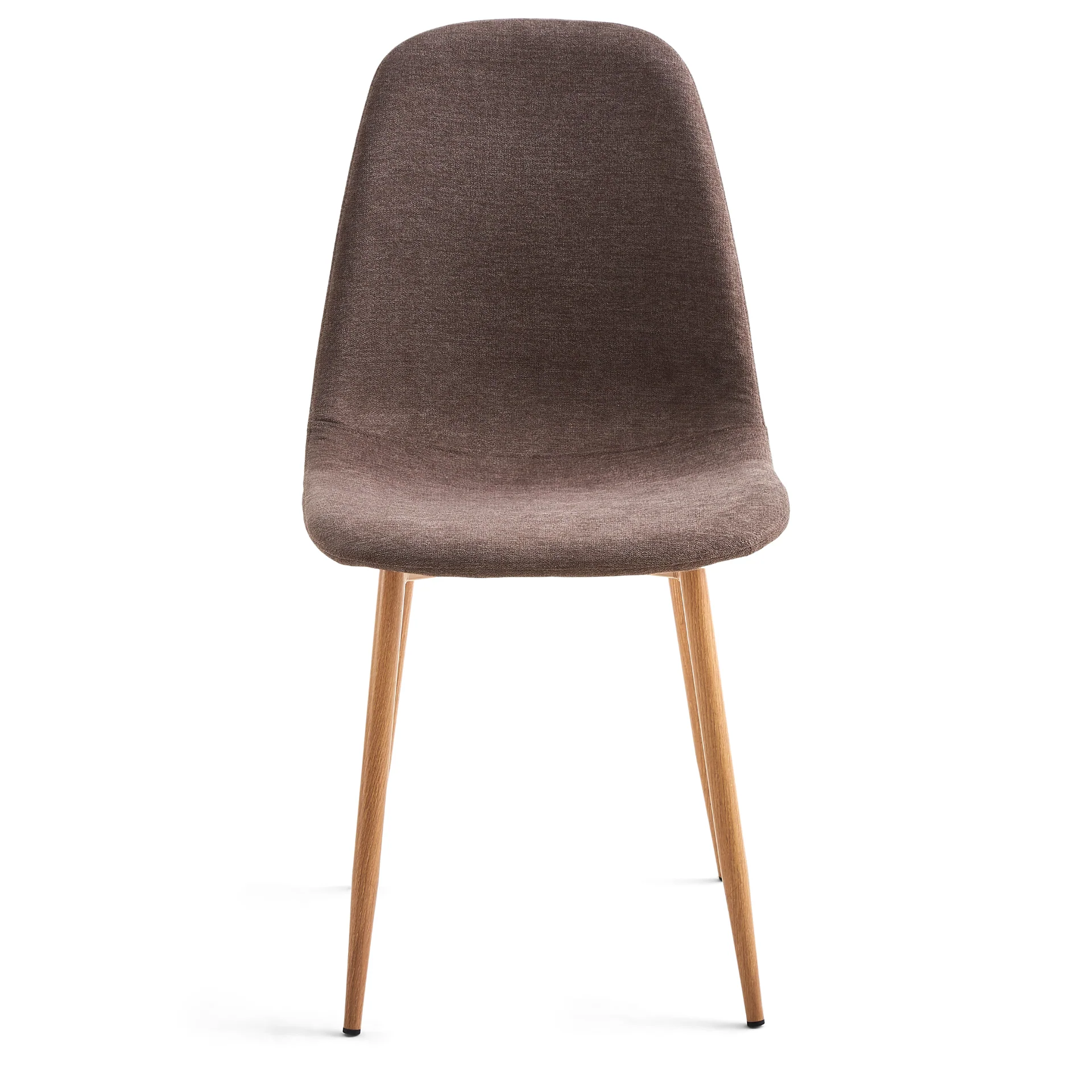 Anna - Chaise de salle à manger en tissu marron avec aspect chêne - Image 3