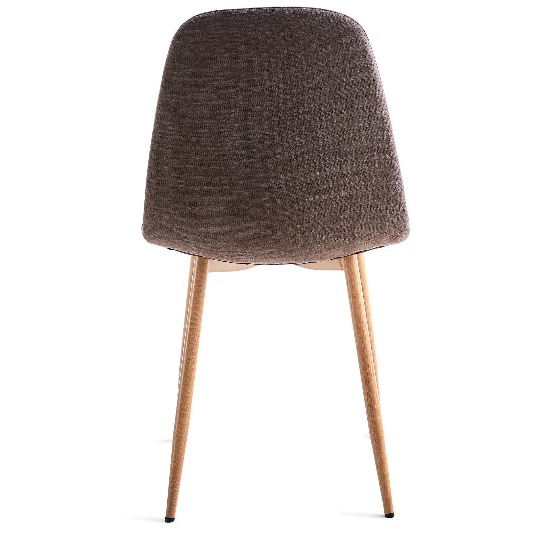 Anna - Chaise de salle à manger en tissu marron avec aspect chêne - Image 6