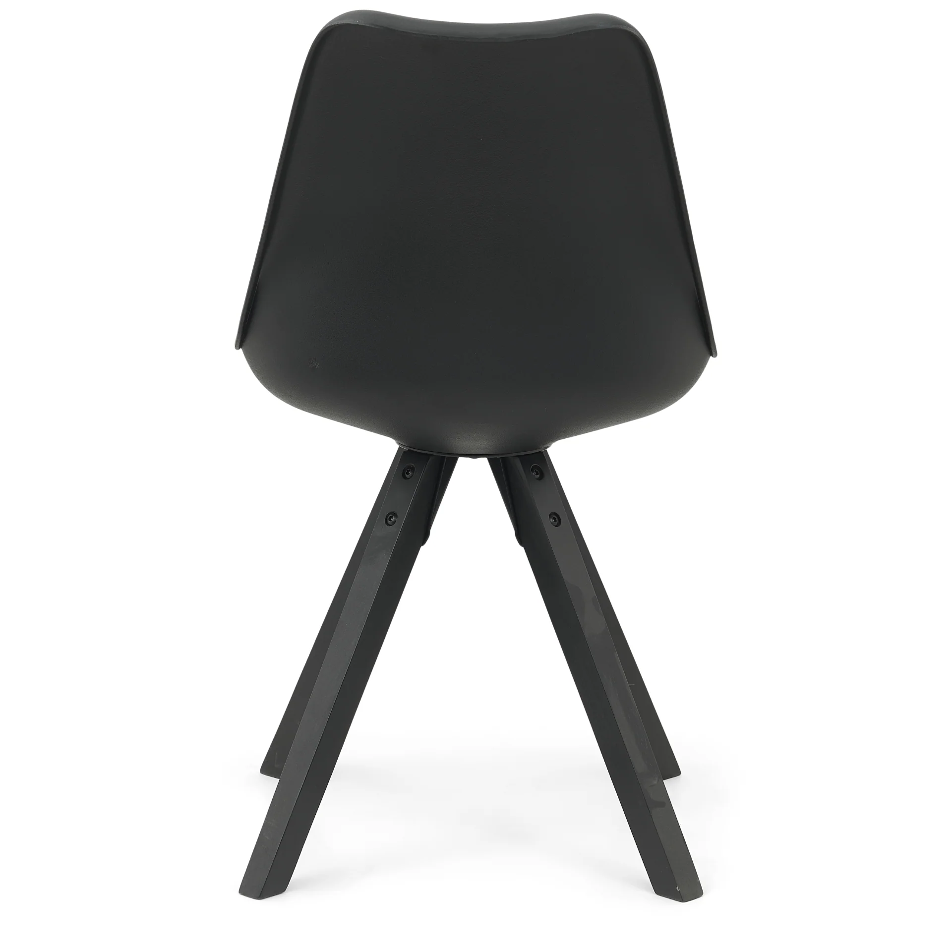 Aria - Chaise de salle à manger noire avec pieds en bois noirs - Image 9