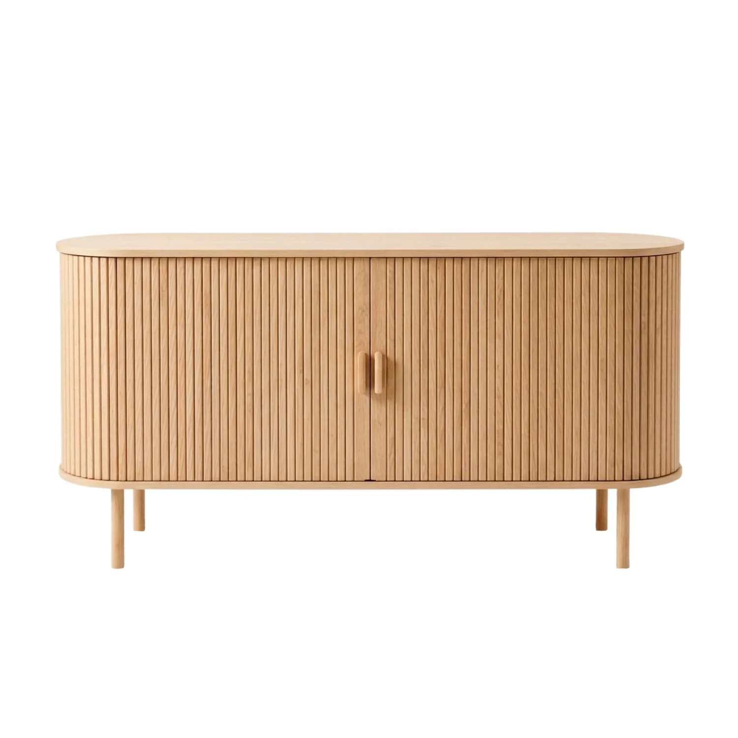 Penelope armoire à rideaux en chêne - 160x40x78 cm