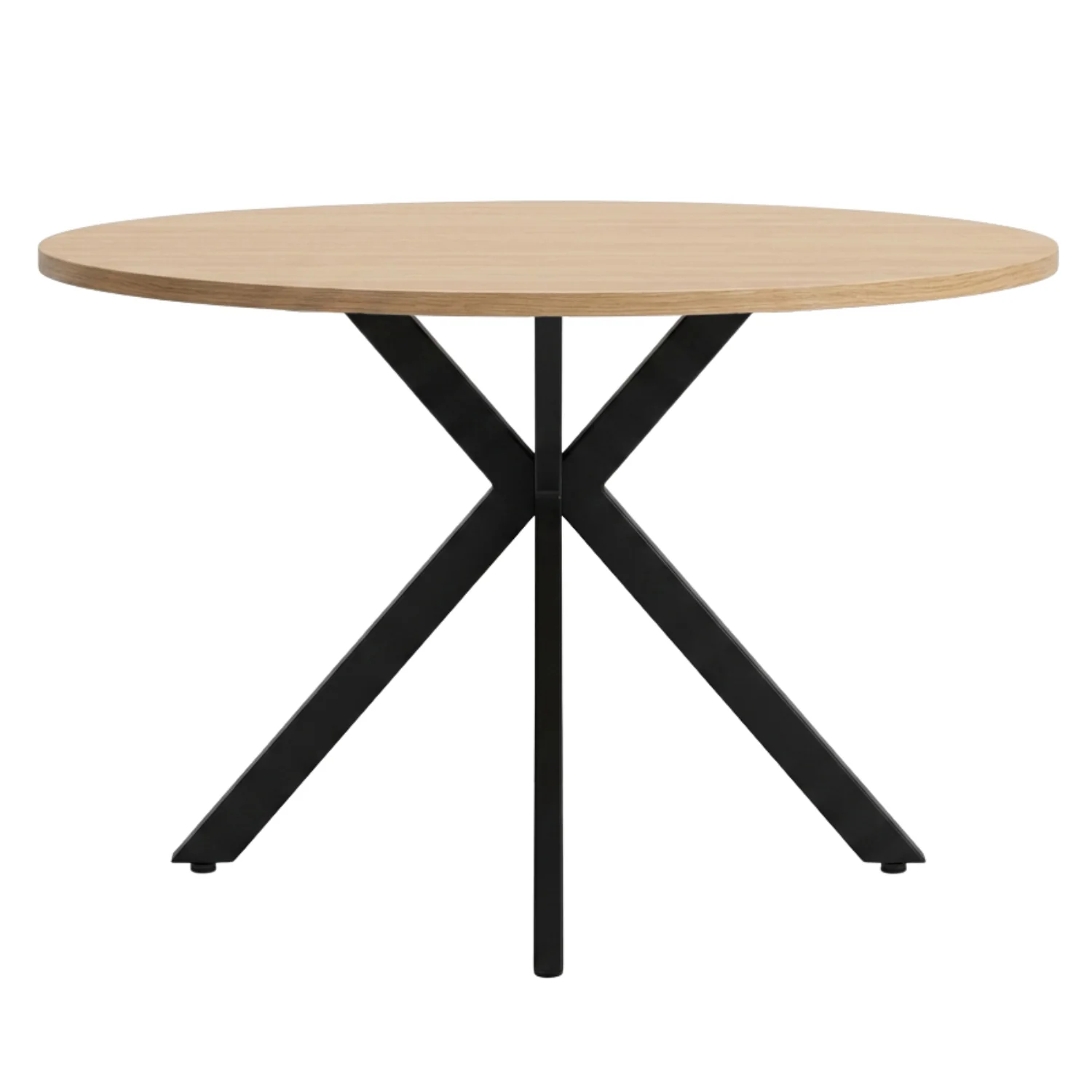 Ebbe table de salle à manger ronde en chêne avec pieds croisés Ø100 cm