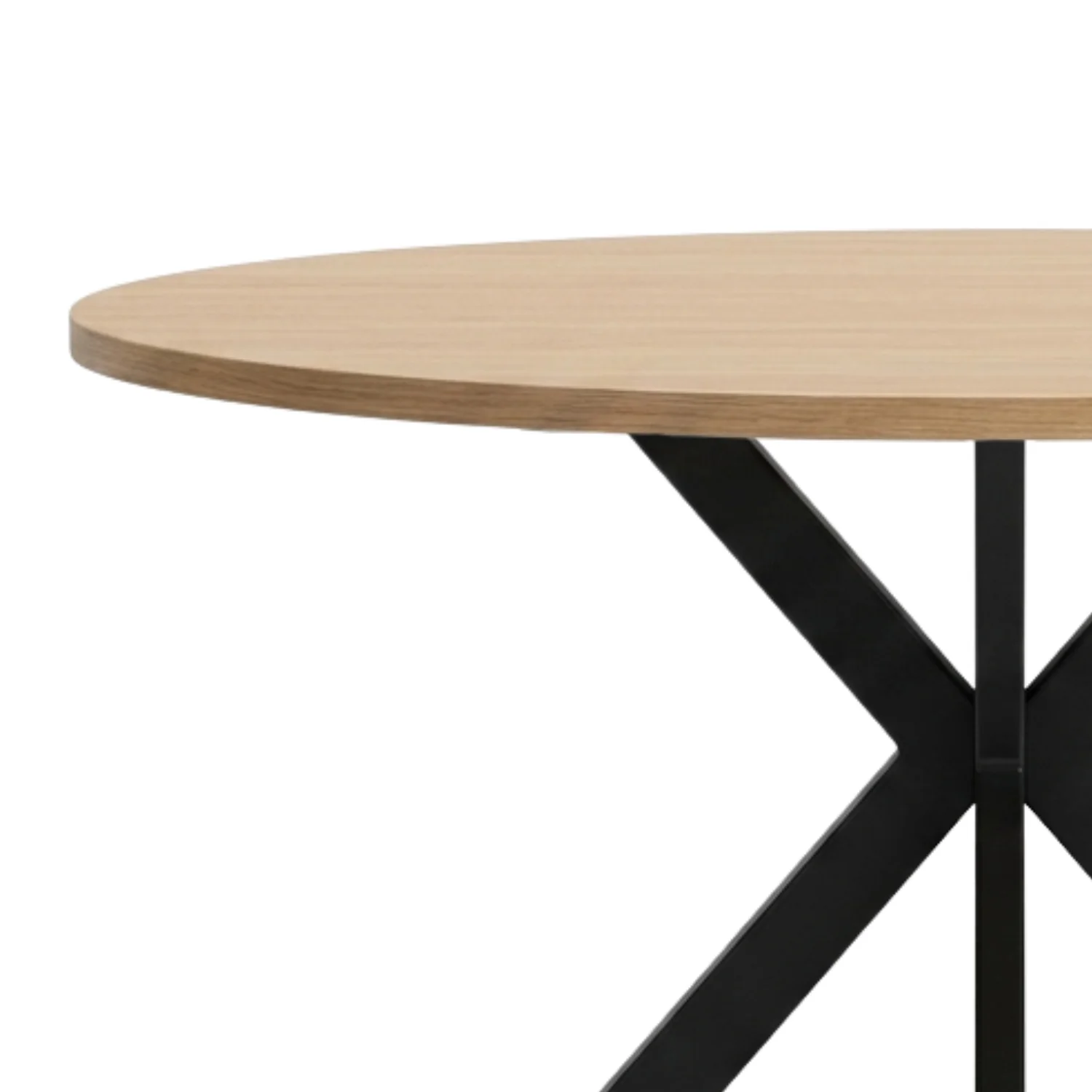 Ebbe table de salle à manger ronde en chêne avec pieds croisés Ø100 cm - Image 2