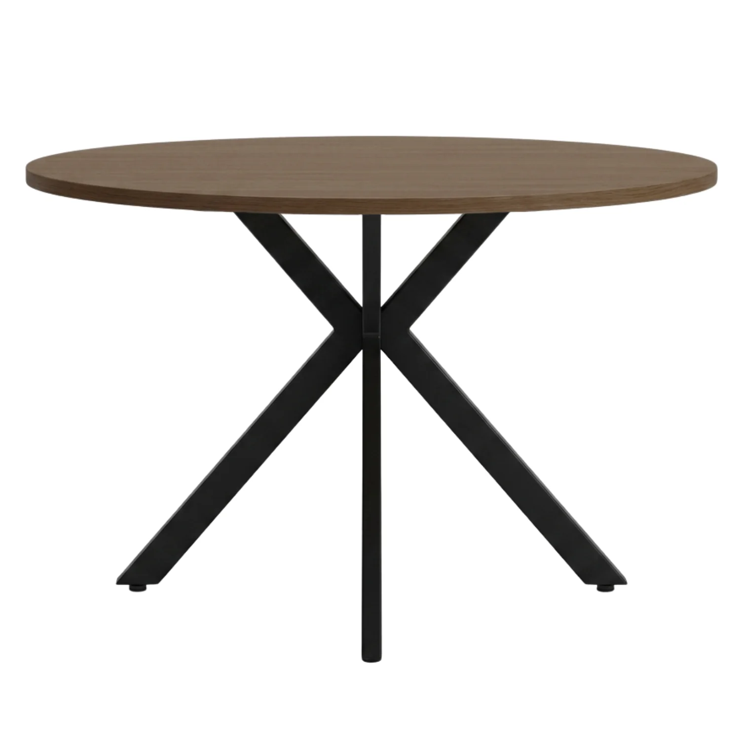 Ebbe table de salle à manger ronde en chêne fumé avec pieds croisés Ø100